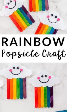 rainbow popsicle craft for kids to make