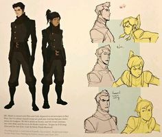 an image of some sort of character sheet in the style of star trek, with different poses and expressions