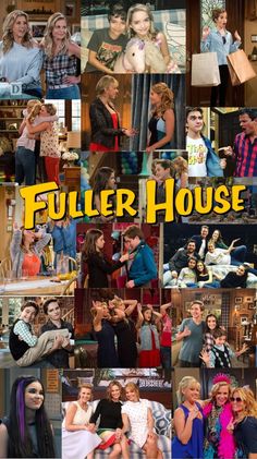 a collage of photos with the words full house