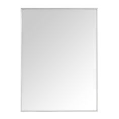 a white square mirror on a white wall