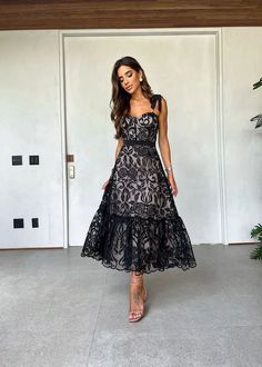 Cocktail Attire, Sleeveless Midi Dress, Midi Dress Sleeveless, Black Print, Prom Dress, Work Wear, Night Out, Outfit Ideas, Women's Fashion