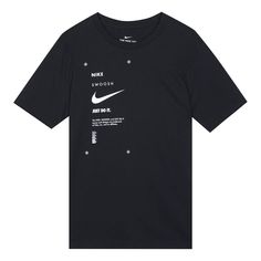 Nike AS Men's Nike Sportswear SWSH Club Tee Black DJ5374-010 (Round Neck/Short Sleeve)