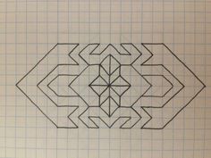 an image of a drawing on paper with lines in the shape of hexagons