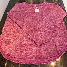 Nwt Banana Republic Long Sleeve Drop Shoulder Tee Curved Hem Polyester Rayon Spandex Blend Very Soft All Season Weight Machine Wash Underarm To Underarm Measurement Is 23” Length Varies With Curve Hem Approximately 26” Casual Pink Stretch Long Sleeve Top, Weight Machine, Drop Shoulder Tee, Long Sleeve Tee, Drop Shoulder, Banana Republic, Long Sleeve Tees, Womens Tops, Tops & Tees