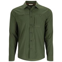 a green shirt that has the name on it