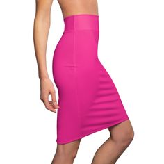 Comfortable and soft, this high quality pencil skirt is cut close to the body. It's perfect for standing out on any occasion. .: 95% Polyester 5% Spandex .: Mid waist fit .: Printed on care label in black color .: White thread color .: Assembled in the USA from globally sourced parts Womens Pencil Skirts, Black Color, Crayon, Pencil Skirt, Pencil, Womens Skirt, Clothes For Women, Pink, Black