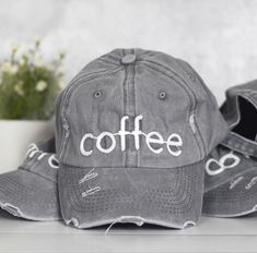 Blanket Stitches, Coffee Words, College Looks, Chain Stitch Embroidery, Distressed Hat, Top Knot Headbands, Blanket Stitch, Knot Headband, Hand Made Jewelry