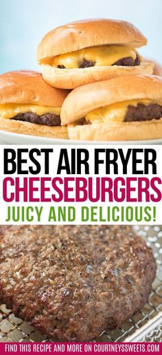 the best air fryer cheeseburgers juicy and delicious are ready to be eaten