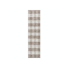 a white and brown checkered table runner