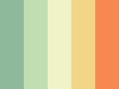 an orange and green color scheme