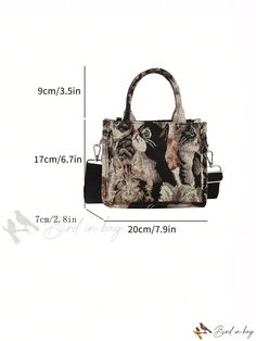 Bird in Bag - Womens Animal Print Retro Square Shoulder Bag with Assorted Patterns Square Shoulder Bag, Bag Bag, Bird In Bag, Square Bag, Acrylic Material, Animal Print, Plaid, Shoulder Bag, Square