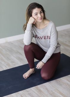 Burgundy Sculpt 7/8 Legging - Haven Collective Fall Compression Pants For Pilates, Fall Athleisure Yoga Pants For Everyday, Compression Leggings For Pilates In Fall, Fall Compression Yoga Pants For Pilates, Fall Yoga Compression Pants, Athleisure Relaxed Fit Leggings For Yoga, Relaxed Fit Athleisure Leggings For Yoga, Everyday Fall Athleisure Leggings, Relaxed Fit Leggings For Yoga In Athleisure Style