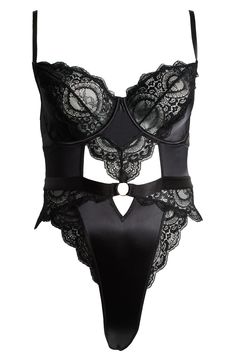 Lace Bodysuit With Built-in Bra For Night Out, Party Corset With Underwire And Partial Lining, Party Corset With Partial Lining And Underwire, Party Backless Bodysuit With Lace Closure, Backless Bodysuit With Lace Closure For Party, Elegant Bodysuit With Adjustable Straps For Night Out, Party Bodysuit With Adjustable Straps In Nylon, Party Corset With Underwire And Lace Closure, Underwire Nylon Corset With Straps