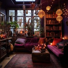 Magical Living Room, Old Hollywood Living Room, Witchy Bedroom, Gothic Kitchen, Deco Studio, Dark Home Decor, Earthship, Dreamy Room, Apartment Decor Inspiration