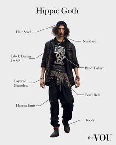 Hippie Goth Outfits, Goth Boy Outfits, Bohemian Goth, Hippie Goth, Goth Outfit Ideas, Goth Guys, Goth Outfit, Goth Subculture