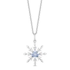 Enchanted Disney Fine Jewelry Sterling Silver with 1/10 CTTW Diamond a Elsa Jewelry, Elsa Snowflake, Disney Princess Necklace, Abbey Bominable, Fandom Jewelry, Sisters Quotes, Snowflake Jewelry, Enchanted Disney, Enchanted Disney Fine Jewelry