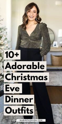 Christmas Evening Outfit, Outfits For Christmas Dinner, Christmas Eve Dinner Outfit, Outfits Ideas Christmas, Dinner Outfits Ideas, Elegant Holiday Outfit, Christmas Dinner Outfits, What To Wear On Christmas, Christmas Eve Outfits