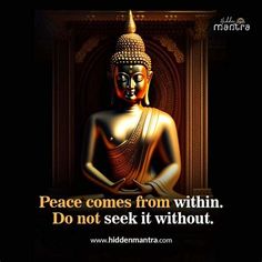 buddha quote about peace comes from within do not seek it without