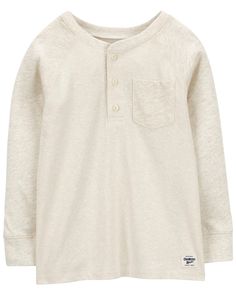 Kid Pocket Henley from carters.com. Shop clothing & accessories from a trusted name in kids, toddlers, and baby clothes. Carter Kids, Free Jeans, Family Photo Outfits, Boys Long Sleeve, Boys Top, Shop Clothing, Kids Boys, Boy's Clothing, Oatmeal