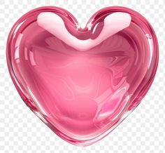 a pink heart shaped glass object on a white background, with no background or text