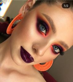 Look 80s, Orange Makeup, Coral Accents, Fall Mood, Viva Glam, Makati, Summer Makeup, Glam Makeup