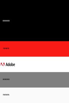 an image of the adobe logo in red, black and grey colors on a white background