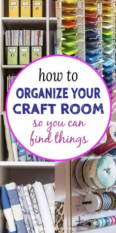 Sewing & Craft Room Organization: 10+ Amazingly Simple Storage Ideas How To Store Fabric, Craft Room Organizing Ideas, Room Organizing Ideas, Craft Room Organizing, Organized Craft Room, Quilting Organization, Crafting Studio, Mom Organization