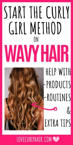 Wavy Hair Guide, Wavy Girl Method Routine, Styling Natural Wavy Hair, Wavy Girl Method, Wavy Hair Shampoo, Curly Girl Method Products, Hair Steps