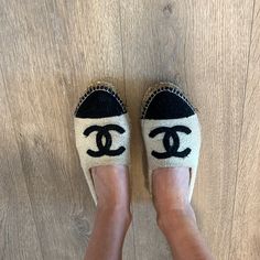 Authentic Pre Loved Chanel Tweed Espadrilles. Size 36. See Signs Of Wear On Pictures. I Never Dry Cleaned Them But Perhaps It May Help Restore Original White Material. Come With Chanel Dust Bag Chanel Espadrilles, Shoes Chanel, Chanel White, Chanel Tweed, Old Shop, Watch Accessories, Chanel Shoes, Espadrille Shoes, Return Policy