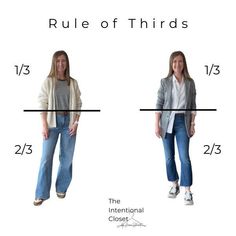 Take the guesswork out of getting dressed with the Rule of Thirds! Rule Of Thirds Clothing, Rule Of Thirds Fashion, Work Wardrobe Essentials, Glass Wardrobe, Theory Clothing, Outfit Tips