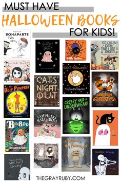 halloween books for kids with text overlay that reads must have halloween books for kids