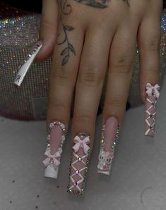 white extra long hello kitty blinged out acrylic nails Cute Hello Kitty Nails Acrylic, Nails Baddie Long, Hello Kitty Bling Nails, Blinged Out Acrylic Nails, Hello Kitty Nails Aesthetic, Nail Ideas Long Square, White Hello Kitty Nails, Acrylic Nails Hello Kitty, Tapered Square Nails Long