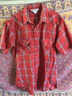 Dales pearl snap short sleeve shirt, great condition and very vibrant Western Style Short Sleeve Summer Tops, Plaid Button-up Short Sleeve Shirt, Plaid Short Sleeve Button-up Shirt, Classic Plaid Short Sleeve Shirt For Summer, Plaid Short Sleeve Flannel Shirt With Button Closure, Plaid Flannel Shirt With Short Sleeves And Button Closure, Plaid Flannel Shirt With Short Sleeves, Spring Plaid Short Sleeve Shirt, Plaid Short Sleeve Top For Summer