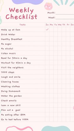 Morning Routines List, How To Be More Organized, Homework Planner, Daily Routine Planner, Study Planner Printable, Daily Workout Plan, Weekly Planner Template