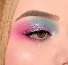 Cotton Candy Makeup, Candy Makeup, Movie Makeup, Pride Makeup, Cotton Candy Colors