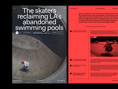 the skateboarders reclaim las abandoned swimming pools book is shown in red and black