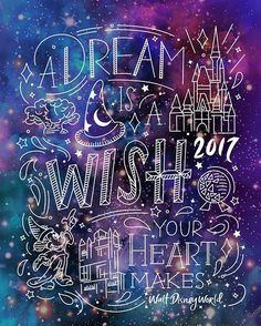 a poster with the words dream and wish on it