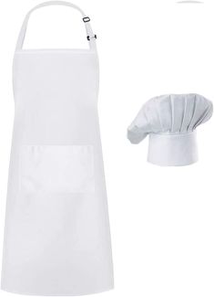 PROFESSIONAL PRESENTATION – A professional set of adult cook costume, including a pure white cooking chef hat and family cooking apron with pockets HIGH QUALITY - Polyester 65% Cotton 35%, lightweight and comfortable, thickened and wear-resisting, do not fade nor shrink, easy care and wash MULTIFUNCTIONAL – The cooking accessories are suitable for catering colleges, schools, restaurants, pubs, cafes, commercial, kitchens, hotels, parties, Halloween, Christmas and more ADJUSTABLE - One size fits Baker Costume, Baker Outfit, Chef Outfit, Chef Costume, Chef Clothes, Apron With Pockets, White Apron, Bbq Apron, Chef Hat