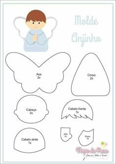 the cut out paper doll is ready to be made into an angel ornament