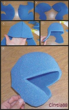 step by step instructions on how to make an origami hat with felt and paper