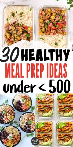 healthy meal prep ideas for under 500 that are easy to make and packed in plastic containers