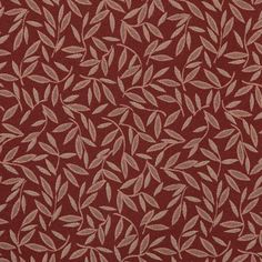 a red and beige fabric with leaves pattern on it's back side, in the middle