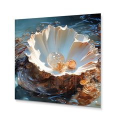 an image of a seashell in the water