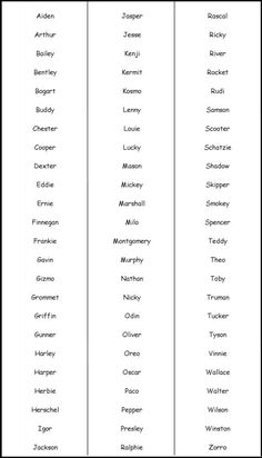 the names of different types of people