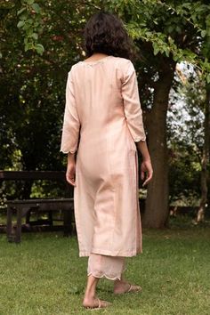 Shop for Zoon Pink Silk Chanderi Placed Sequin Embroidered Kurta Pant Set for Women Online at Aza Fashions Unstitched Straight Kurta Salwar Kameez With Embroidered Neckline, Fitted Kurta With Embroidered Neckline For Festive Occasions, Festive Fitted Kurta With Embroidered Neckline, Unstitched Straight Kurta With Embroidered Neckline, Fitted Sets With Embroidered Neckline For Eid, Fitted Straight Kurta Set With Embroidered Neckline, Fitted Straight Kurta With Embroidered Neckline, Eid Festival Fitted Set With Embroidered Neckline, Unstitched Salwar Kameez With Embroidered Neckline