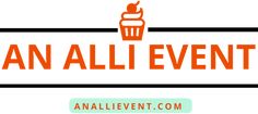 an orange and white sign that says san alli event