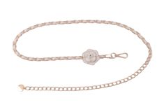 Elevate any ensemble with this exquisite gold chain belt adorned with delicate pearls and a charming floral decal, infusing your look with timeless elegance and feminine allure. Elegant Gold Pearl Chain Belt, Elegant Formal Necklace With Chain Strap, Elegant Chain Belt For Gift, Elegant White Pearl Waist Chain, Elegant Waist Chain With Delicate Chain, Elegant Gold Waist Chain For Party, Elegant White Waist Chain, Elegant Pearl Waist Chain, Elegant Formal Chain Belt With Adjustable Chain