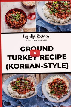 the recipe for ground turkey in korean style