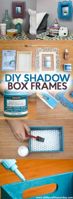 the diy shadow box frames are organized and ready to be painted