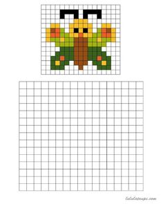 a cross stitch pattern with the image of a butterfly on it's back side